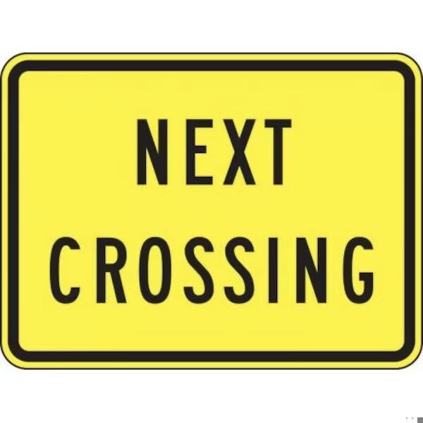 Accuform RAIL SIGN NEXT CROSSING 18 in X 24 in FRW711RA - main